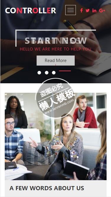 Controller专业商业会议html5公司企业手机wap网站模板免费下载
