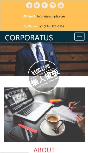 Corporatus专业商业伙伴html5公司企业手机wap网站模板免费下载