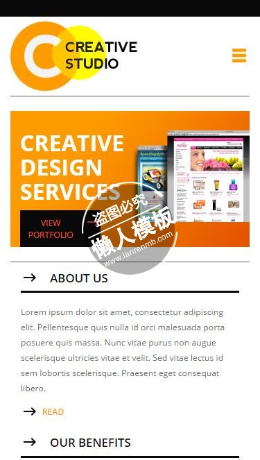 Creative Studio设计页面html5公司企业手机网站模板免费下载