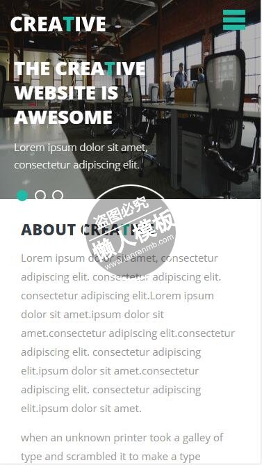 Creative创造性思维站html5公司企业手机wap网站模板免费下载