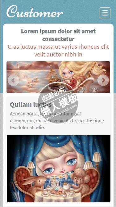 Customer童话卡通游戏制作html5公司企业手机网站模板免费下载