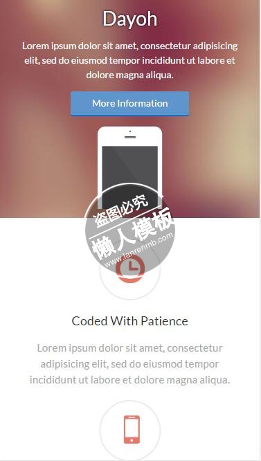Dayoh手机设计理念html5公司企业手机wap网站模板免费下载