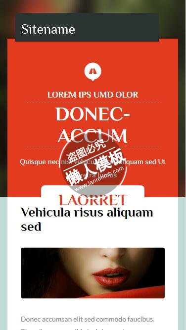Dropex红色风格html5公司企业手机wap网站模板免费下载