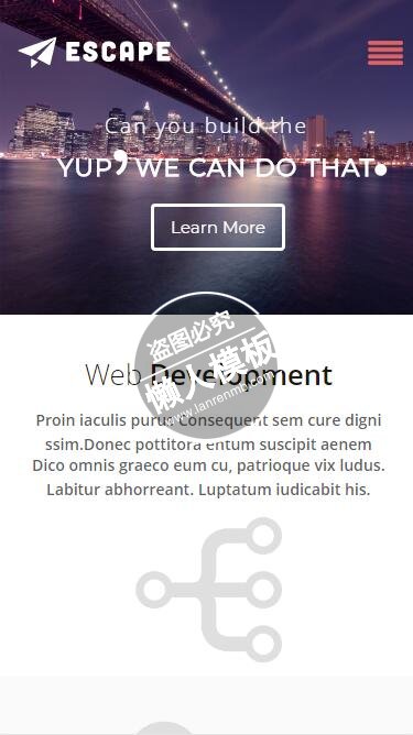 Escape桥梁建筑设计html5公司企业手机wap网站模板免费下载