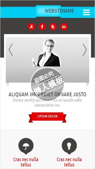 Exemplaria灰色调图片切换html5公司企业手机网站模板免费下载