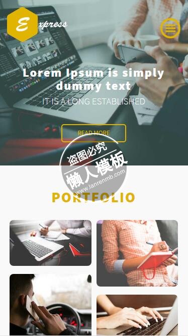 Express合作经验html5公司企业手机wap网站模板免费下载