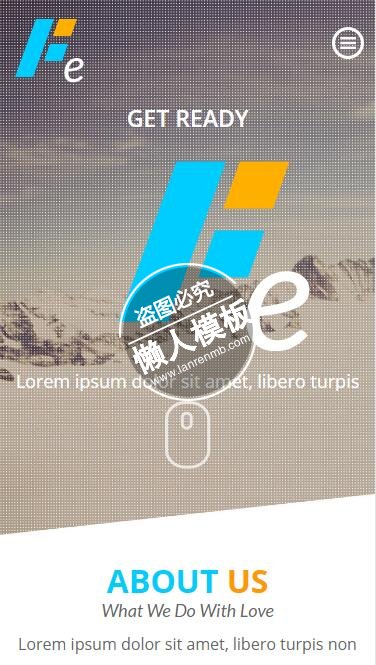 fe雪山背景单页html5公司企业手机wap网站模板免费下载