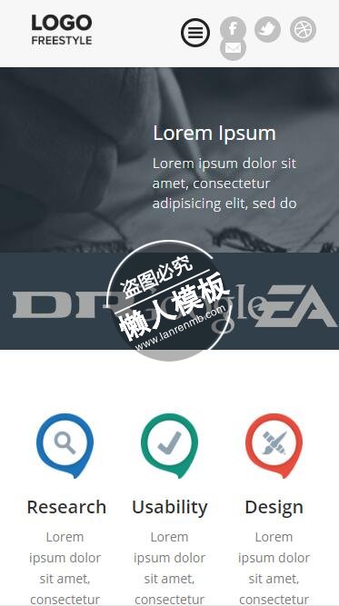 Free style写作作品html5公司企业手机wap网站模板免费下载