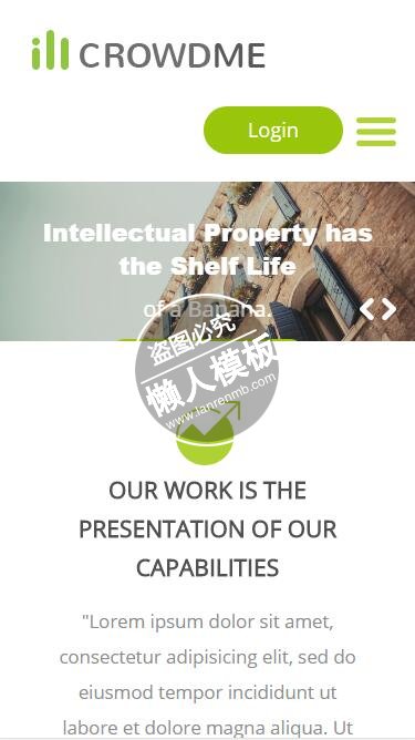 Icrowdme设计计划拟定html5公司企业手机wap网站模板免费下载