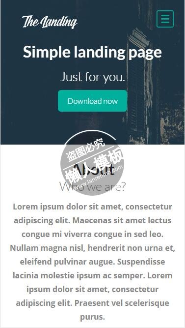 landing-page手机生活软件html5公司企业手机网站模板免费下载