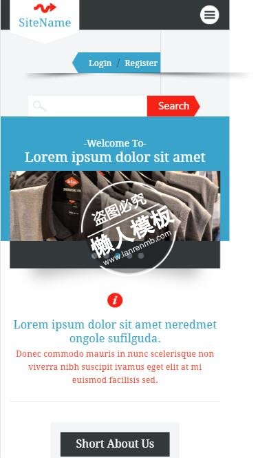 Lavaggio运动衣服鞋子html5公司企业手机wap网站模板免费下载