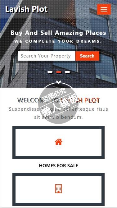 Lavish Plot黑色方框图标html5公司企业手机wap网站模板免费下载
