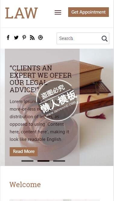 Law法律法规公平html5公司企业手机wap网站模板免费下载