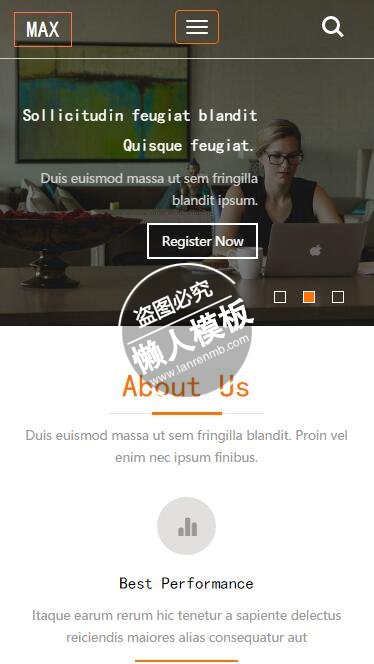 Max商务团队工程html5公司企业手机wap网站模板免费下载