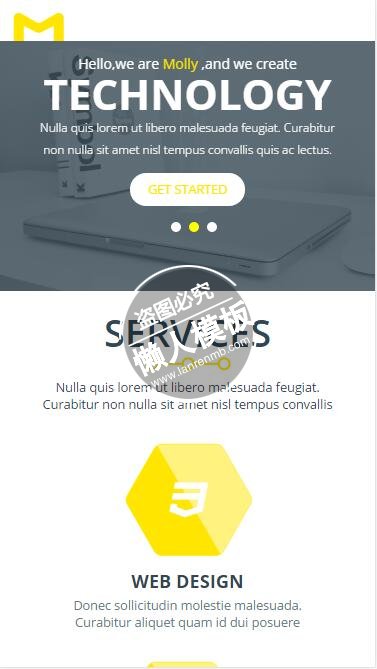 Molly独特网站软件设计html5公司企业手机wap网站模板免费下载