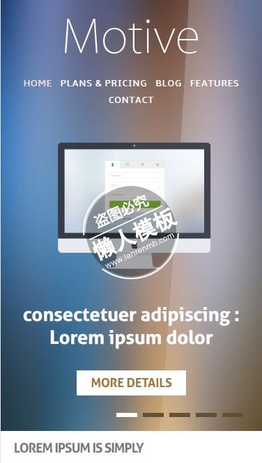 Motive登录界面设计html5公司企业手机wap网站模板免费下载