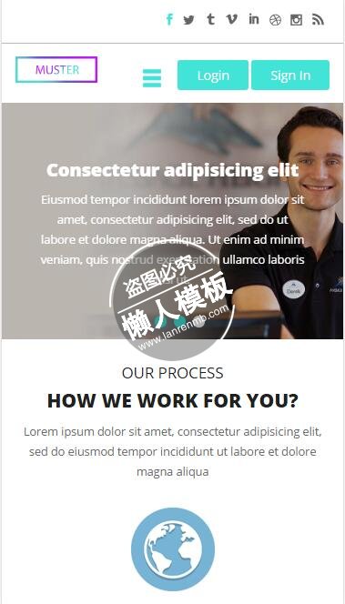 Muster找工作容易html5公司企业手机wap网站模板免费下载