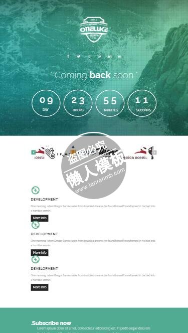 oneluke 公司网站页面倒计时html5企业手机wap网站模板免费下载
