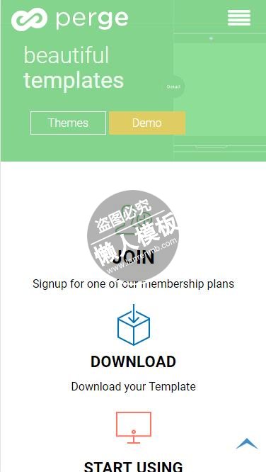 Perge漂亮彩色单页html5公司企业手机wap网站模板免费下载