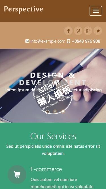 Perspective商业合作工作介绍html5企业手机网站模板免费下载