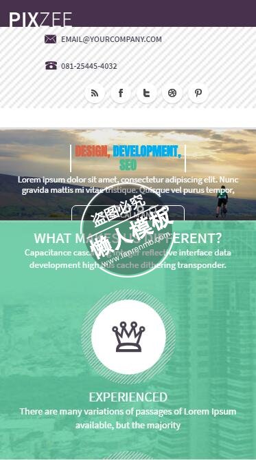 PIXZEE是什么让我们不一样html5公司企业手机网站模板免费下载