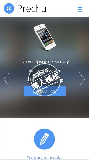 Prechu流行元素设计html5公司企业手机wap网站模板免费下载