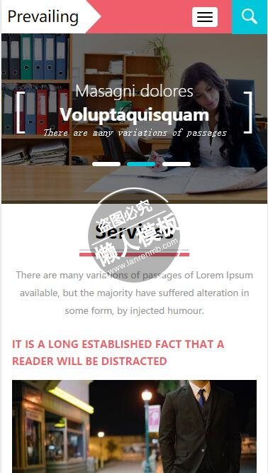 Prevailing办公室工作团体html5公司企业手机网站模板免费下载