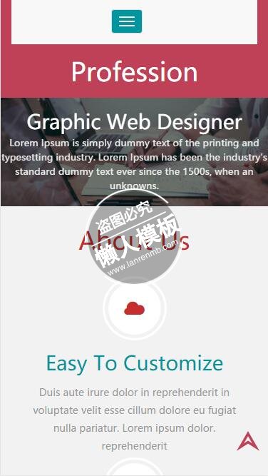 Profession创造出最好的设计html5公司企业手机网站模板免费下载