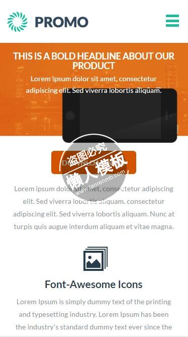 Promo a Landingpage html5公司企业手机wap网站模板免费下载