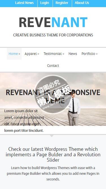 Revenant贵重主题系列html5公司企业手机wap网站模板免费下载