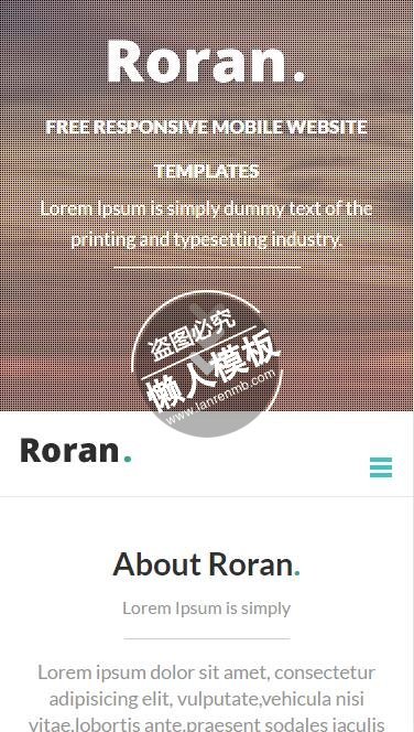 roran城市建设工程html5公司企业手机wap网站模板免费下载