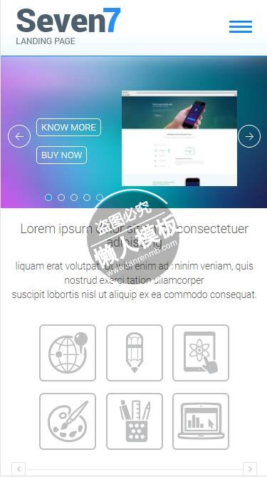 Seven模板设计站点购买html5公司企业手机wap网站模板免费下载