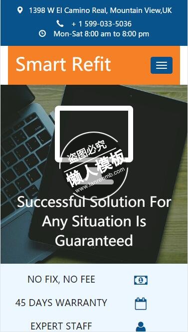 Smart Refit计算机设备html5公司企业手机wap网站模板免费下载