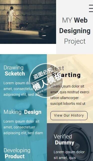 Volition左右两栏设计商业html5公司企业手机网站模板免费下载