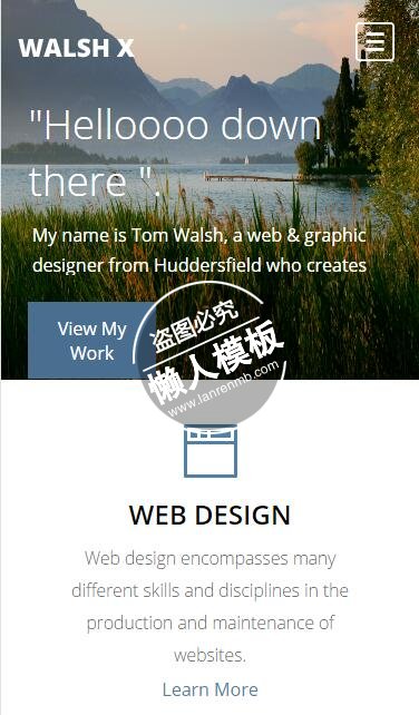 Walsh-x山水风景画背景html5公司企业手机wap网站模板免费下载