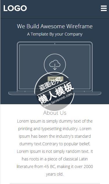 The Web-Wireframe Template html5公司企业手机网站模板免费下载