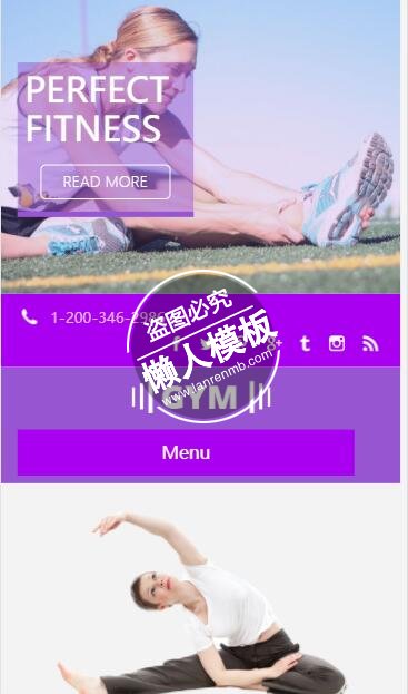 Gym_v2全身锻炼健身运动html5手机wap体育网站模板免费下载