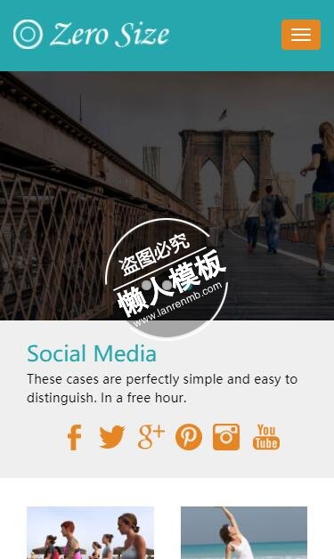 Zero Size无处不在的身体锻炼html5手机wap体育网站模板免费下载