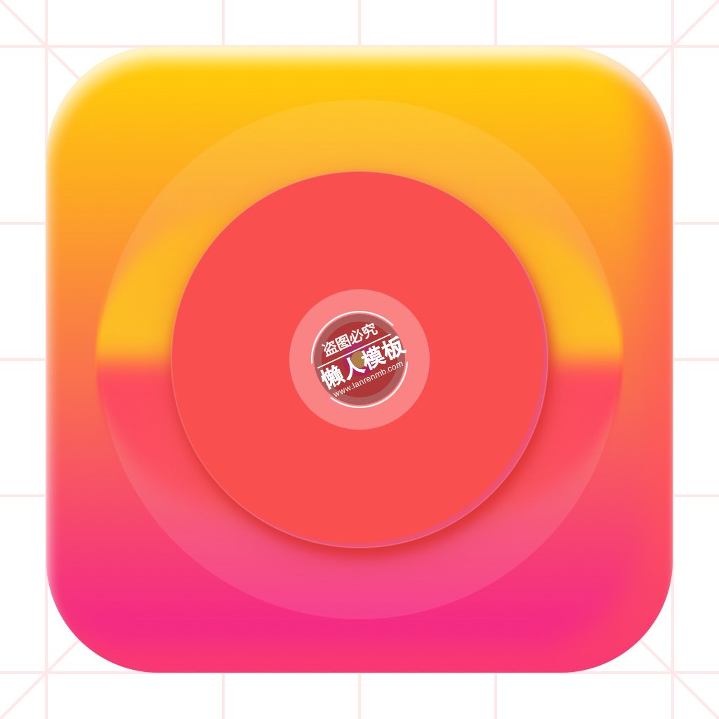 红黄相间相机图标ui界面设计移动端手机网页psd素材下载