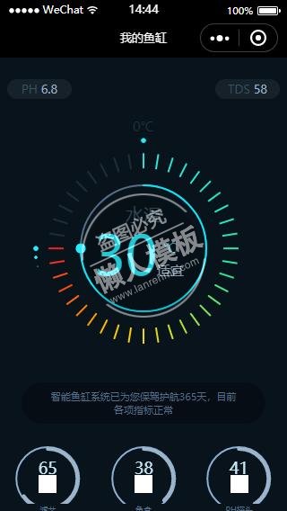 微信小程序黑色风格鱼缸表盘系统demo完整源码下载