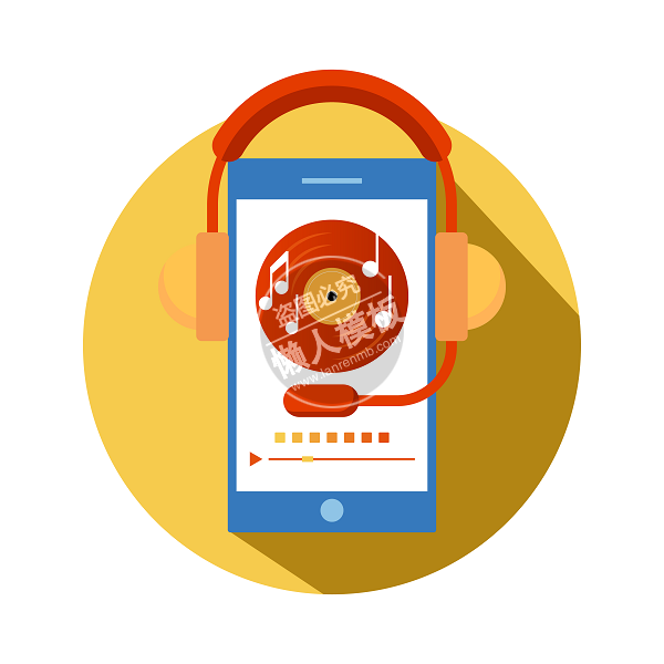 音乐app矢量图标ui界面设计移动端手机网页AI素材下载