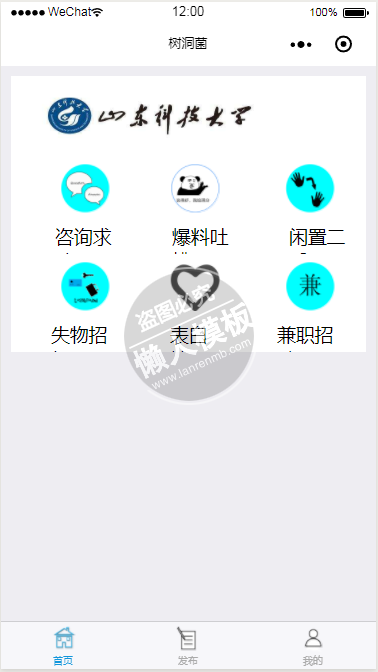 微信小程序树洞菌学校论坛demo完整源码下载