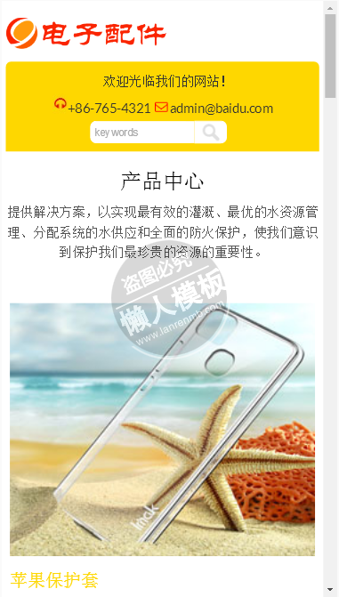 电子产品配件类网站整站带织梦后台pc手机双网站源码下载