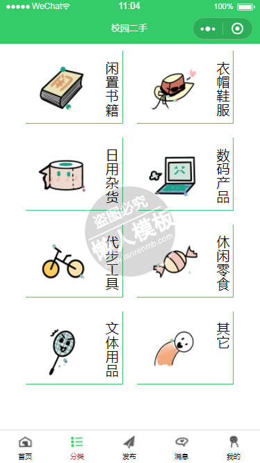 微信小程序校园二手demo源码下载