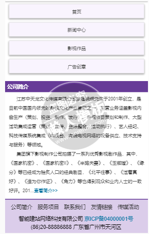 天龙文化传媒有限公司企业网站模板免费下载
