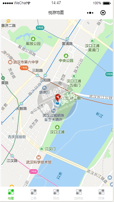 悦游地图微信小程序模板源码免费下载