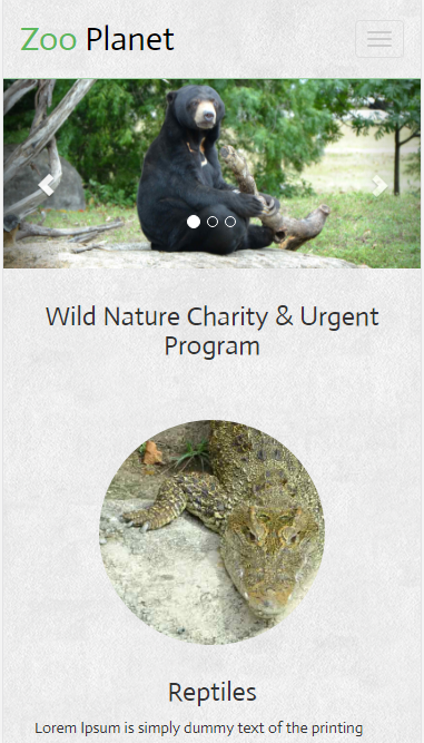 Zoo Planet自适应响应式动物园网站模板源码免费下载