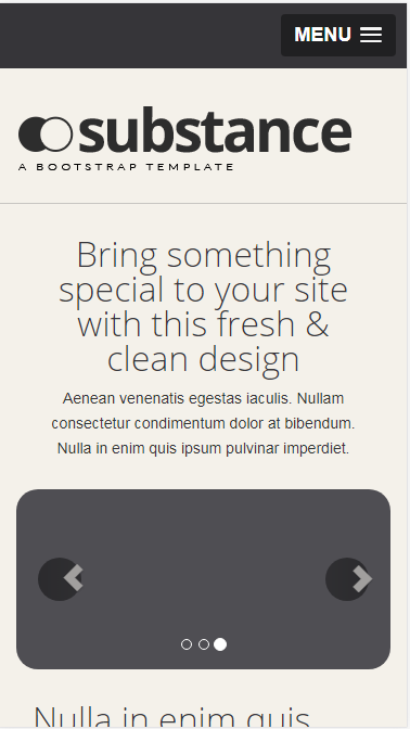 substance浅卡其色文章博客类自适应响应式网站模板素材免费下载