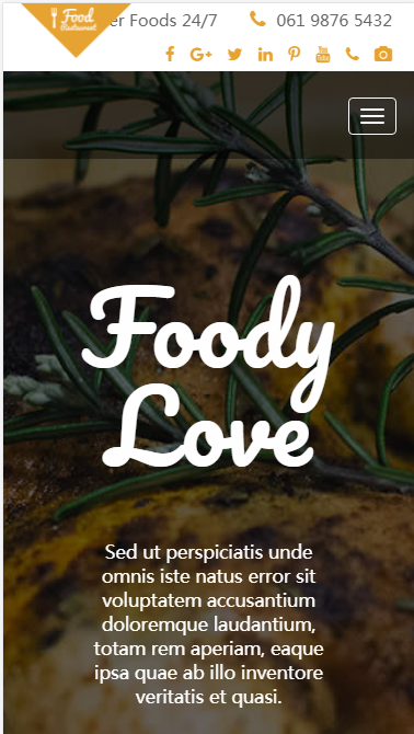 food restaurant美味餐饮类自适应响应式网站模板素材免费下载