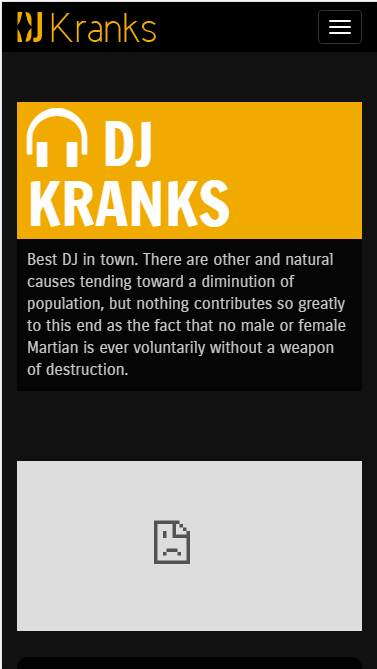 dj-kranks炫酷娱乐类适用自适应响应式网站模板素材免费下载
